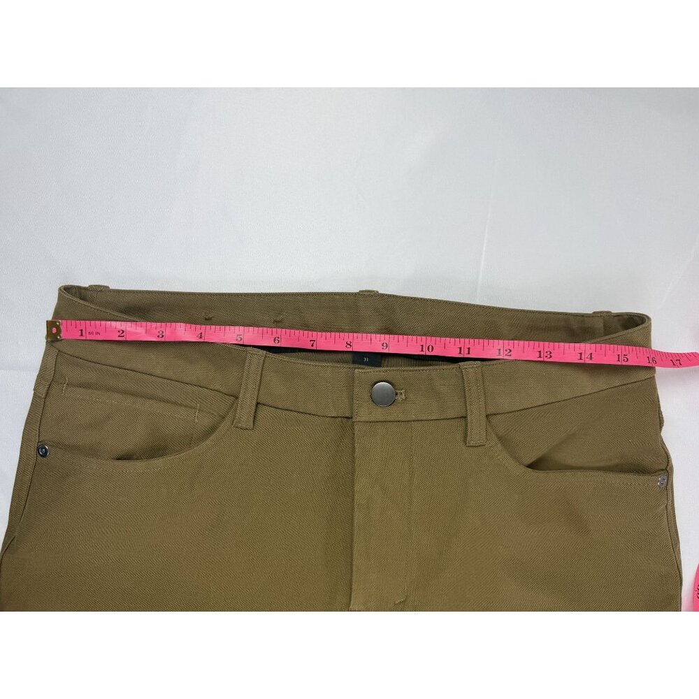 LULULEMON ABC Slim Fit Utilitech Pants Brown Jeans Stretch Mens 31x33 Office - Picture 7 of 10